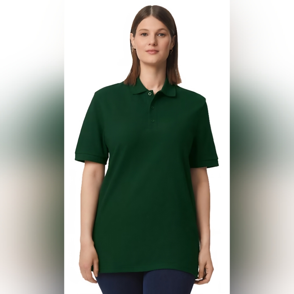 2X Women's Gildan Hammer Polo Shirt Forest Green